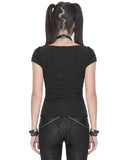 Devil Fashion Womens Dark Punk Chained T-Shirt Top