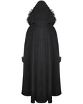 Dark In Love Womens Gothic Lolita Faux Fur Trim Hooded Cloak