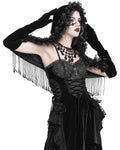Eva Lady Womens Dark Gothic Velvet Hooded Cape With Gloved Sleeves