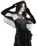 Eva Lady Womens Dark Gothic Velvet Hooded Cape With Gloved Sleeves