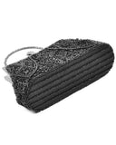 Dark In Love Womens Vintage Gothic Beaded Evening Bag
