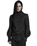 Punk Rave Mens Gothic Poet Pleated Dress Shirt & Bow Tie