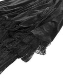 Dark In Love Womens Long Gothic Steampunk Velvet & Lace Bustle Maxi Skirt