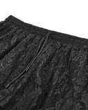 Dark In Love Womens Long Gothic Floral Lace & Rose Tassled Bustle Maxi Skirt
