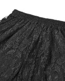 Dark In Love Womens Long Gothic Floral Lace & Rose Tassled Bustle Maxi Skirt