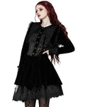 Dark In Love Gothic Lolita Spliced Velvet & Lace Mini Dress