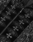 Devil Fashion Mens Dark Gothic Aristocrat Jacquard & Velvet Tailed Waistcoat Vest