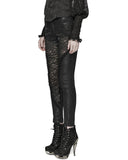 Punk Rave Womens Dark Bohemian Gothic Lace Inset Paisley Leggings