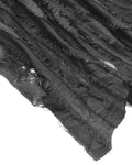 Dark In Love Womens Gothic Ruffled & Shredded Lace Hi-Low Skirt