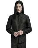 Punk Rave Mens Romantic Gothic Embroidered Chiffon Dress Shirt