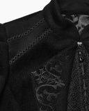 Punk Rave Womens Gothic Embroidered Victorian Woolen Riding Jacket