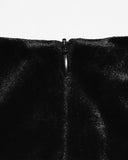 Punk Rave Womens Gorgeous Gothic Ruched Velvet & Lace Long Fishtail Skirt