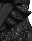 Devil Fashion Mens Dark Gothic Aristocrat Jacquard & Velvet Tailed Waistcoat Vest