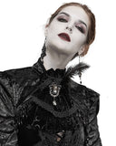 Devil Fashion Unisex Baroquia Gothic Aristocrat Jabot Cravat - Black Velvet
