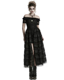 Punk Rave Womens Long Gothic Steampunk Cameo Prom Wedding Dress