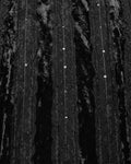 Punk Rave Daily Life Womens Long Gothic Crushed Velvet Applique Maxi Dress - Black