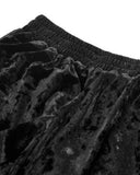 Dark In Love Womens Long Gothic Velvet & Lace Layered Maxi Skirt