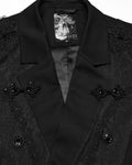 Punk Rave Mens Elegant Gothic Gentleman Embroidered Tailcoat Dress Jacket