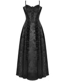 Dark In Love Gothic Butterfly Jacquard & Lace Rose Maxi Wedding Dress