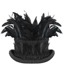 Devil Fashion Mens Beaded & Feathered Gothic Top Hat