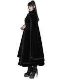 Punk Rave Womens Long Elegant Gothic Velvet & Faux Fur Beaded Cloak Coat