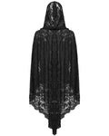 Punk Rave Plus Size Womens Dark Gothic Lace Hooded Cloak Cape