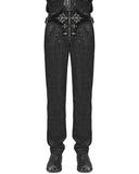 Devil Fashion Mens Gothic Aristocrat Brocade & Velvet Formal Dress Pants