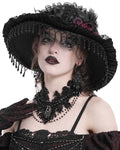 Eva Lady Womens Elegant Gothic Embellished Beaded Lace Choker Necklace