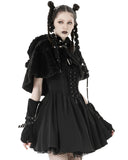 Dark In Love Womens Gothic Lolita Bear Hooded Faux Fur Shrug Cape