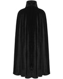 Punk Rave Mens Dark Night Gothic Vampire Faux Horsehair Count Cloak Black & Red