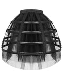 Devil Fashion Gothic Lolita Caged Mesh 2 Piece Crinoline Skirt