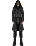 Punk Rave Mens Cyberpunk Apocalptic Gothic Hooded Techwear Coat