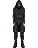 Punk Rave Mens Cyberpunk Apocalptic Gothic Hooded Techwear Coat