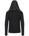 Punk Rave Mens Apocalyptic Punk Broken Knit Patchwork Hooded Top