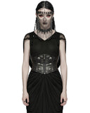 Punk Rave Womens Gothic Chinese Dragon Coated Waist Cincher Corset Belt