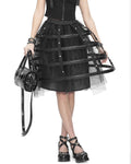 Devil Fashion Gothic Lolita Caged Mesh 2 Piece Crinoline Skirt