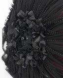 Eva Lady Gorgeous Gothic Lolita Rose, Lace & Mesh Parasol Umbrella