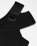 Punk Rave Womens Apocalyptic Gothic Studded Mesh Inset T-Shirt Top