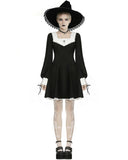 Dark In Love Hermione Gothic Mini Dress - Black & White