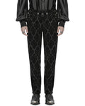 Punk Rave Mens Gothic Victorian Velvet Damask Dress Pants