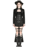 Dark In Love Womens Serpent Hunter Long Cutaway Lace Up Tailcoat Jacket