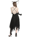 Dark In Love Dark Gothic Lace Applique Lace Up Sling Dress