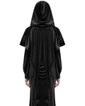 Punk Rave Daily Life Womens Velvet Gothic Lolita Hooded Split Tails Bolero Cape - Black
