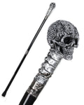 Penny Dreadful Gothic Steampunk Engraved Filigree Skull Swaggering Cane