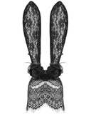 Devil Fashion Burlesque Lolita Lace Bunny Ears Headpiece