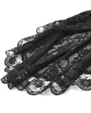 Dark In Love Womens Gothic Sorceress Sheer Floral Mesh Hooded Gown Dress