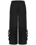 Punk Rave Mens Dark Gothic Cyberpunk Wide-Leg Strapping Pants