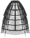 Dark In Love 2-Piece Gothic SpiderWeb Birdcage Crinoline Skirt