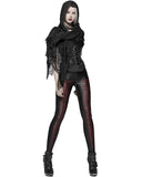 Punk Rave Domitia Womens Gothic Lace Hooded Vest