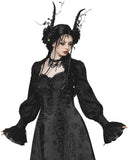 Dark In Love Womens Baroque Gothic Floral Jacquard Bolero Shrug